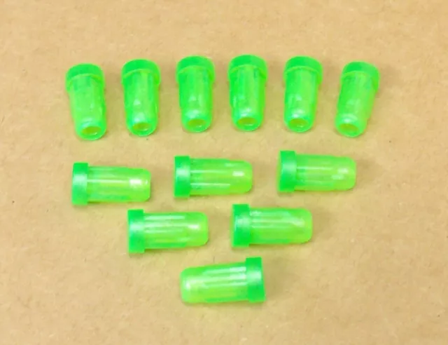 Easton / Beman Flat Back Carbon Crossbow Bolt Nocks - Flo Green - New Dozen