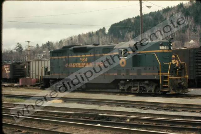 Original Slide Maine Central MEC 564 EMD GP7 St. Johnsbury VT 5-4-1972