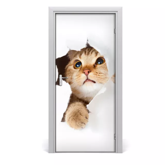 Ideas para Renovar las Puertas de Paso con Vinilo 95x205 cm muro de gato