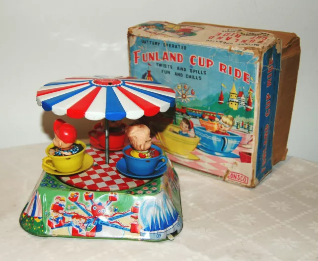 Funland Cup Ride, Karussell Kanto Toys, SONSCO, Japan 1950er 60er, extrem selten