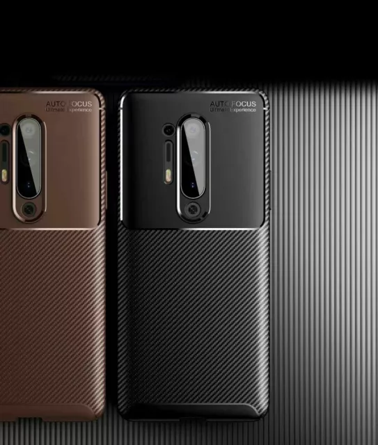 For OnePlus 8 / 8 Pro Tpu Shockproof Carbon Fiber Luxury Armor Silicone Case