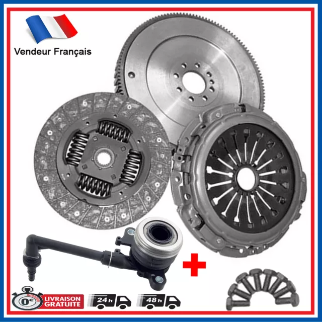 KIT EMBRAYAGE 4 PIECES VOLANT MOTEUR BUTEE pour JUKE NOTE NV200 QASHQAI 1.5 DCI 3