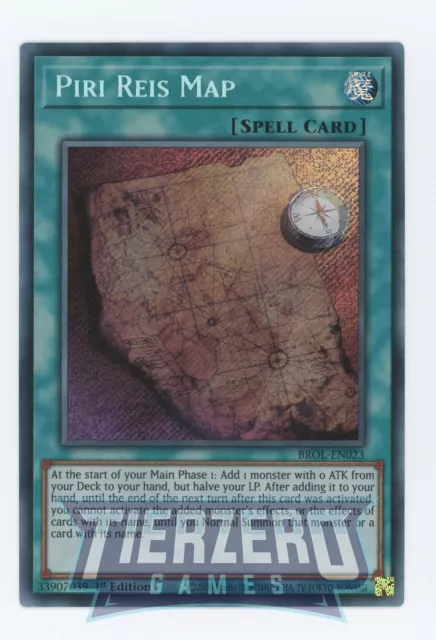 Yugioh Piri Reis Map BROL-EN023 Secret Rare 1st Edition NM/LP