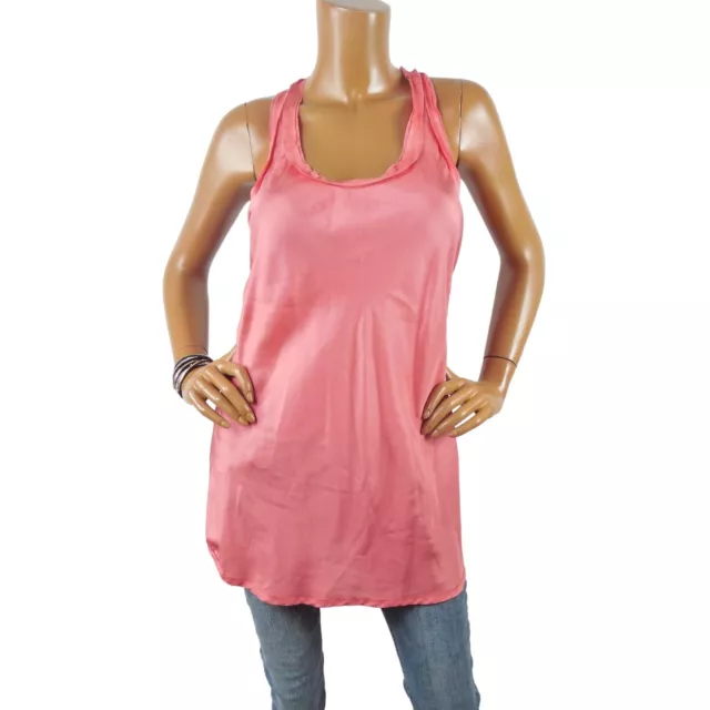 Loft Ann Taylor Womens Size Medium Shirt Blouse Top Peach Light Pink  Sleeveless