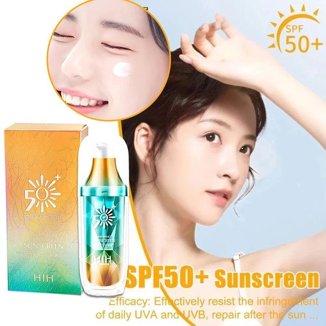 Protector solar blanqueador leche SPF50 protección UV hidratante refrescante U1E9