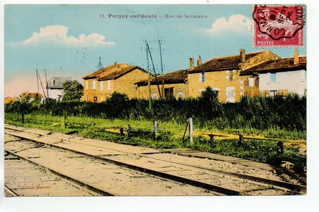 PARGNY SUR SAULX - Marne - CPA 51 - Rue de Sermaize - Voie de chemin de fer