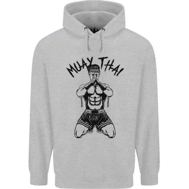 Muay Thai Fighter Mixed Martial Arts MMA Mens 80% Cotton Hoodie
