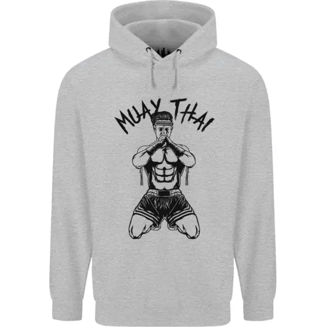 Muay Thai Fighter Mixed Martial Arts MMA Mens 80% Cotton Hoodie
