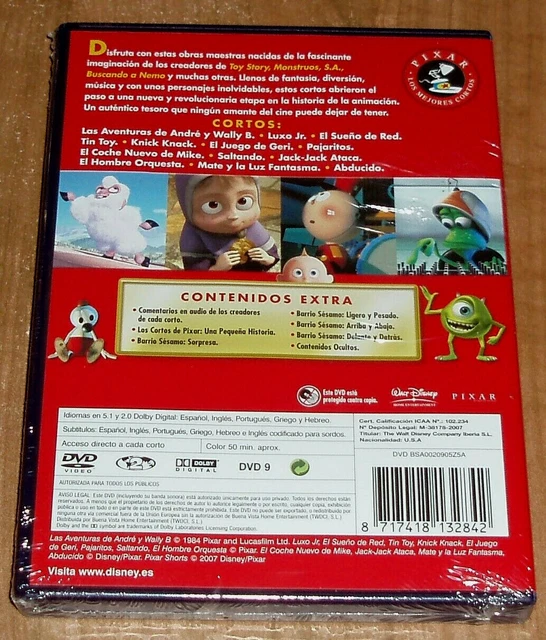 LOS MEJORES CORTOS De Pixar Vol.1 Disney Dvd Nuevo Animacion (Sin Abrir ...