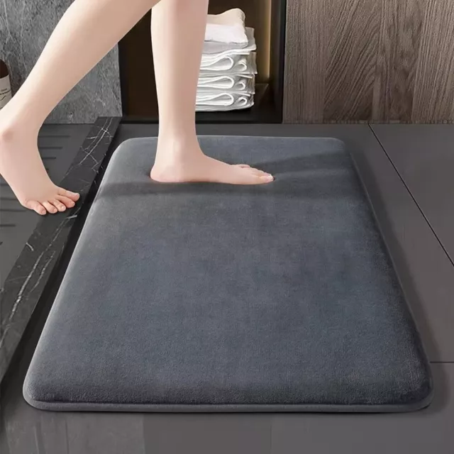 Shower Mat Rug Anti Slip Loofah Bathroom Bath Mat Carpet Water Drains Non Slip