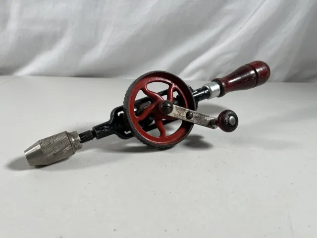 Vintage Millers Falls No. 5 Hand Drill Dual Pinion Gears Hand Crank