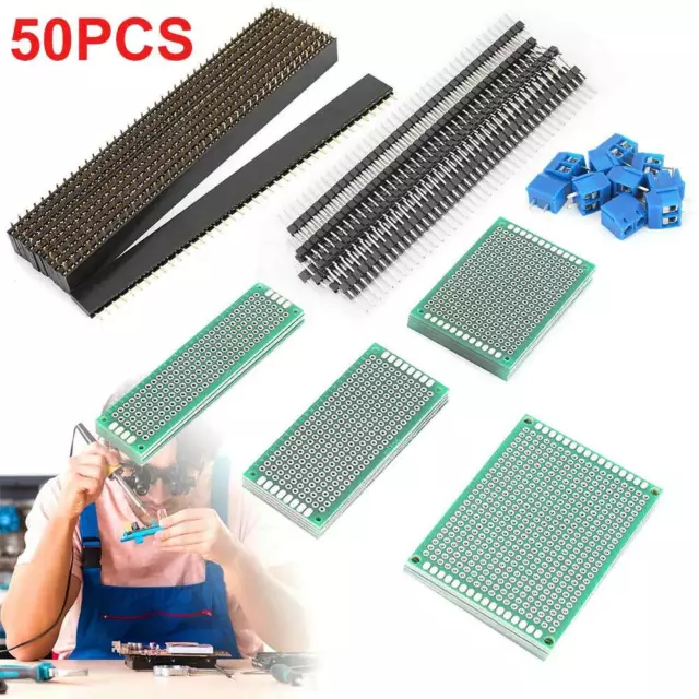 Double Sided PCB Printed Circuit Board Breadboard Prototyping Strip Board New