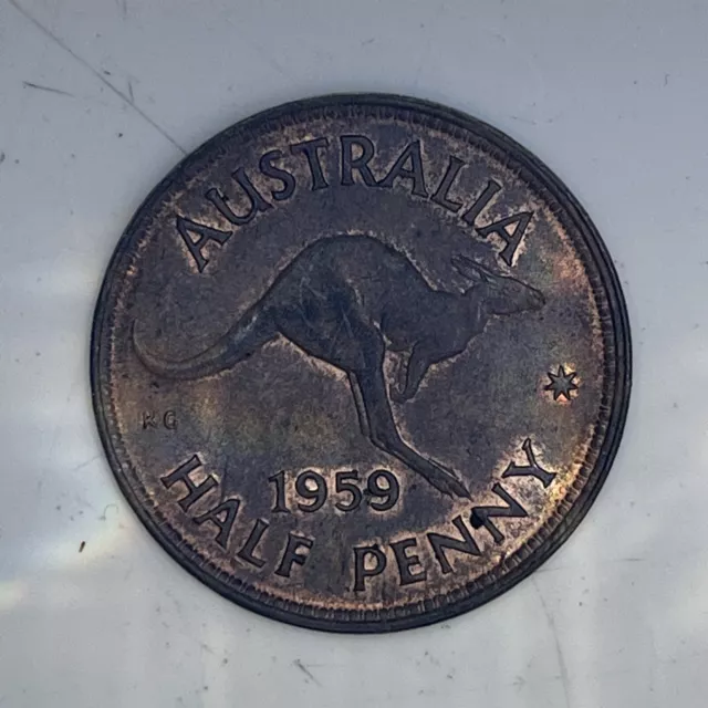 1959 Australian half penny 1/2  Unc /CH UNC Coin