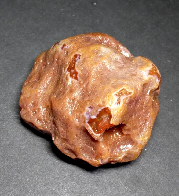 Lake Superior Agate 2.05 oz 'BANDED GEODE PEELER' Rough Minnesota Gem - upnorth