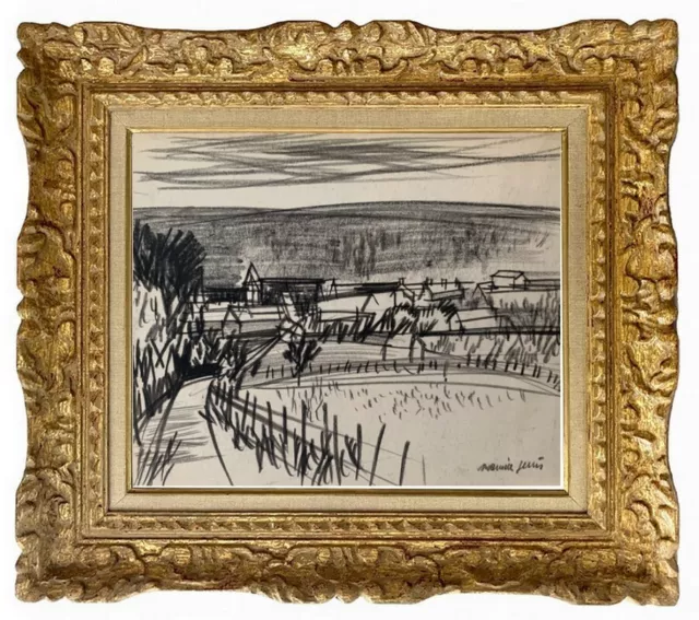 Maurice Genis (1925-2013) Superbe Vue De Village En Bretagne Vers 1950 (75)