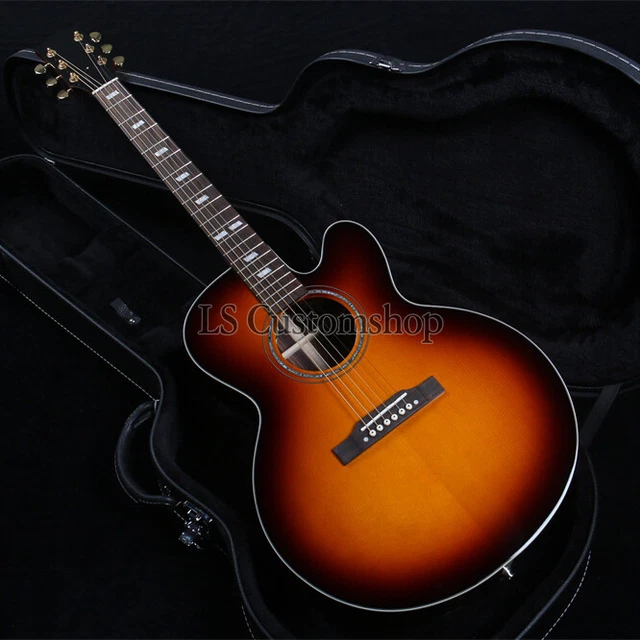 CUTAWAY ECJ185 ACOUSTIC Electric Guitar Vintage Sunburst without Case