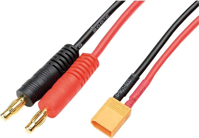 Robbe Modellsport Câble Adaptateur XT-60 Male Sur XT-90 Femelle 30mm Longueur De Cable 12awg 1piece