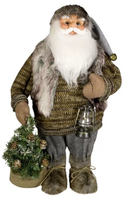 Weihnachtsmann Santa Clause 60cm Weihnachten Deko Geschenkesack Frederik Figur