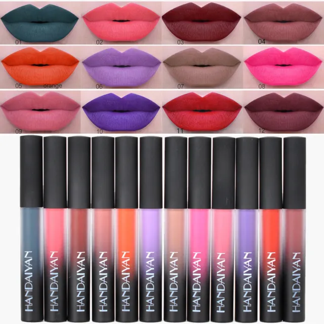 UK SELLER* 12 Colours Matte Velvet Liquid Long Lasting Waterproof Lipstick