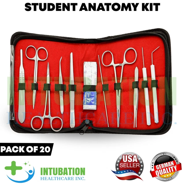 Kit étudiant Médecine/biologie 20 Pièces + Scalpels #11 #12 - Surginstruments