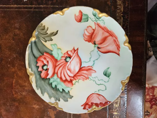 Antique Haviland Limoges Hand Painted Ranson Plate Artist Signed