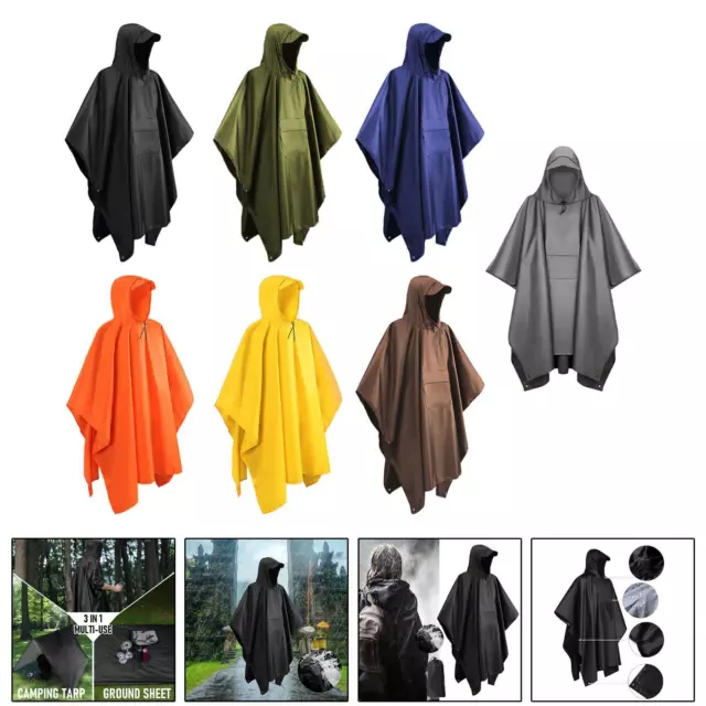 Poncho de pluie à capuche pour hommes et femmes, pour la randonnée, les