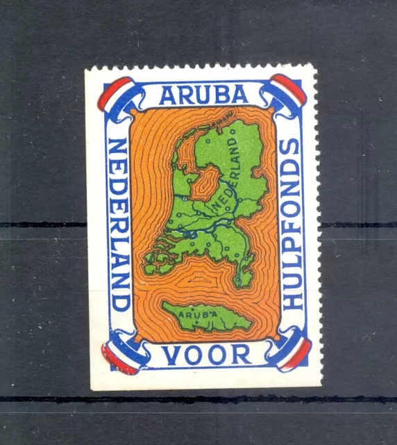 Netherlands Curacao Poster Stamp -Hulpfonds Aruba - ** Mnh Almost Vf