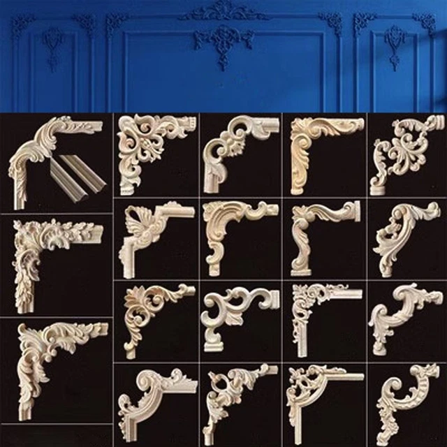 Figurine uniche in legno artigianato angolo applique telaio decorazione porta da parete