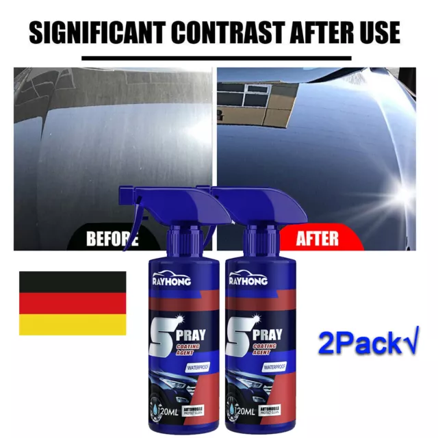 2X High Protection Quick Car Coat Ceramic 3 in 1 Coating Spray Hydrophobic