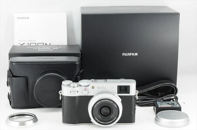 Fujifilm X100V + Leather Case Shutter count 1100 Top Mint in Box From JP #2972