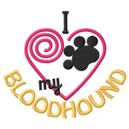 I Heart My Bloodhound Ladies T-Shirt 1312-2 Size S - XXL