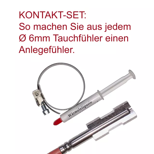 Anlegeset für Tauchfühler 6mm, Anlegefühler Rohranlegefühler Oberflächen Fühler