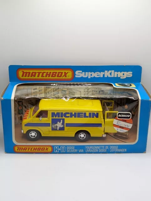 MATCHBOX Lesney SpeedKings K11 Dodge Michelin Van 1981 very near MIB vintage toy