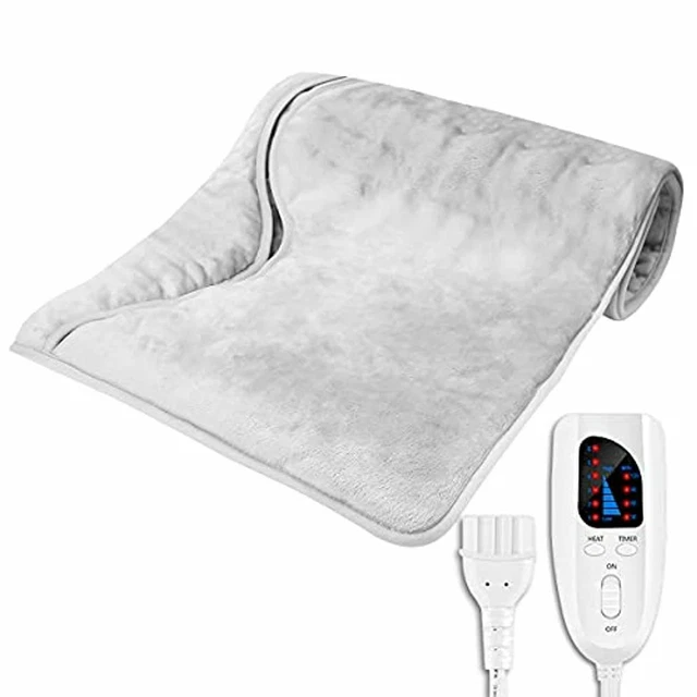 Couverture Chauffante,Chronométrage et 6 Réglages de chauffage-Lavable en Mach