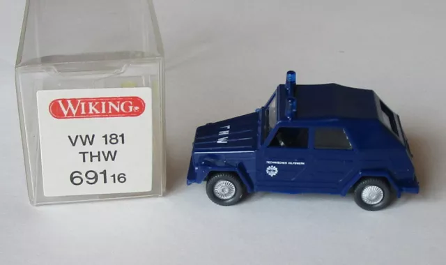 Wiking 691 / 2 - VW 181 Geländewagen, Verdeck geschlossen “THW” - OVP