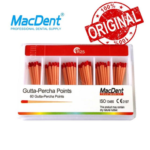 Macdent Dental Files Gutta Percha Points Absorbent Paper Tips R25 R40 R50