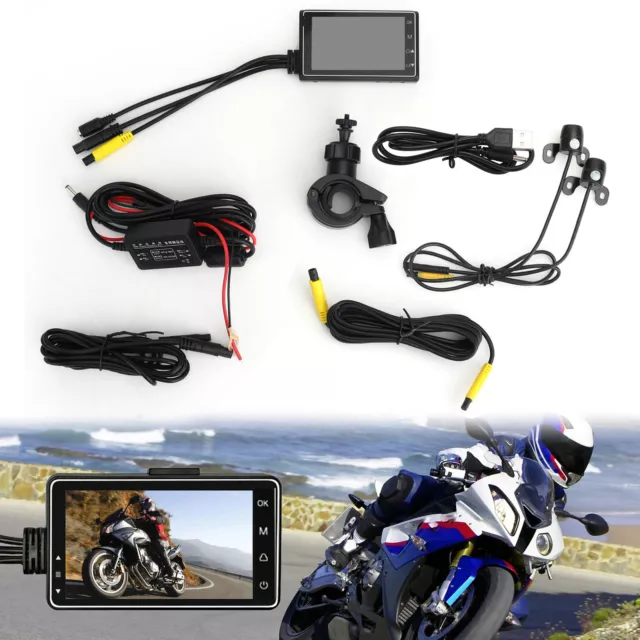 Motorcycle DVR Video Recorder+1080P Full HD Front Camera and Rear View Camera GB