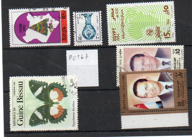 Afrika, Lot Marken gestempelt k00167