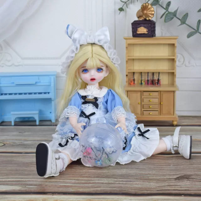 30cm BJD Doll Full Set Fashion Princess Toys for Girls Female Body with Outfits