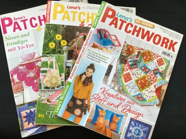 3 Patchwork Zeitschriften Lena Patchwork Quilten Applikationen