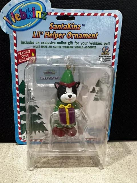 Webkinz Christmas Ornament SantaKinz Lil' Helper Series 1 New w/ Code Santa Kinz