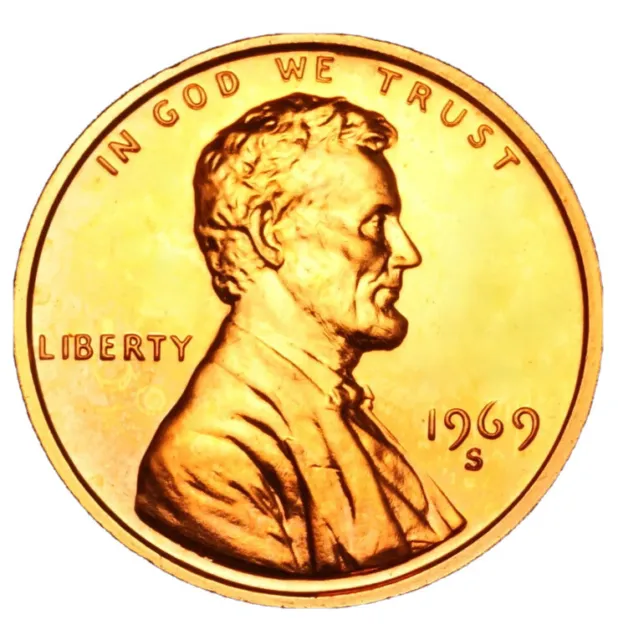 1969-S  Lincoln Memorial Mint Proof Cent/Penny Free Shipping 1969S