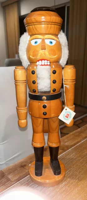 Vintage 1980’ German Nutcracker Soldier Handwork GDR Erzgebirgische Volkskunst