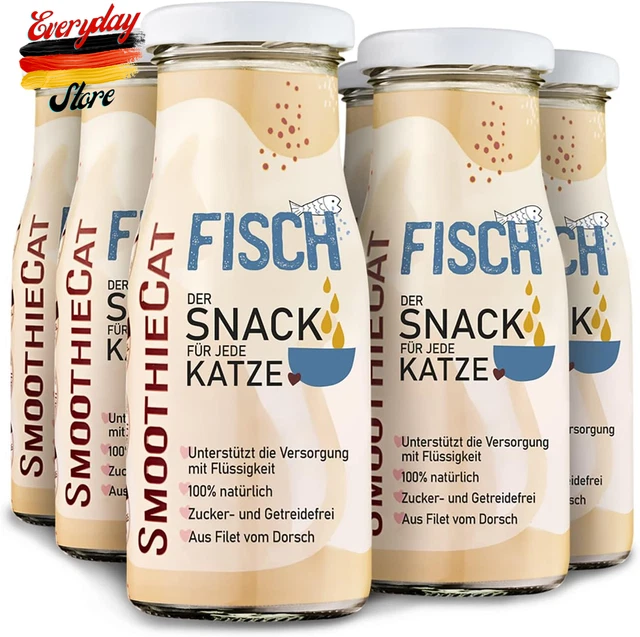 Confezione da 6 frullati pesce 150 ml frullato per gatti cibo liquido per gatti mangime