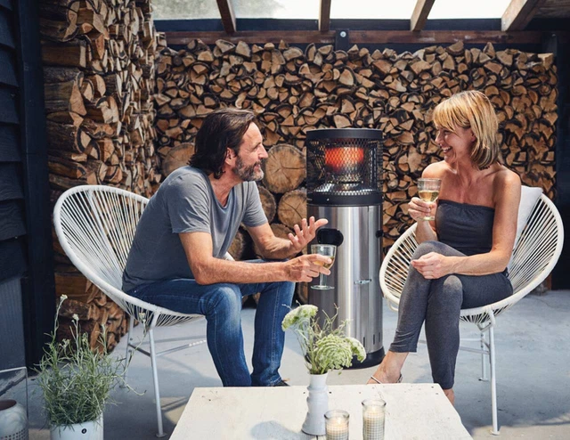 Enders Terassen-Strahler Polo 2.0 Edelstahl Heizpilz Camping Wärme Garten BBQ 3
