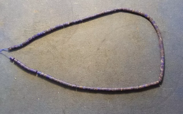 String of  ancient Roman  Lapis Lazuli   beads circa 200-400 AD.