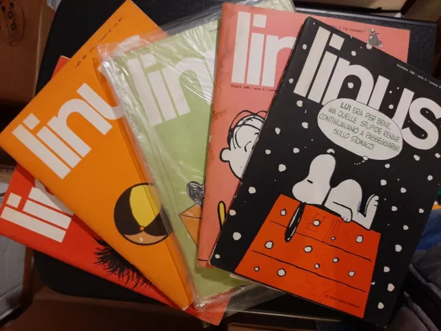 Rivista Fumetti Linus Annata 1969 N° 1-7-9-10-12 + Raro Poster Little Nemo