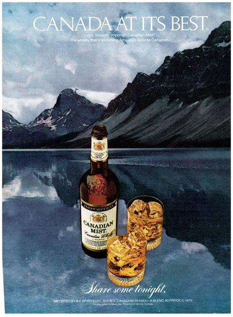 Candian Mist Whisky "Canada at its Best" Vintage Print Advertisement 1980