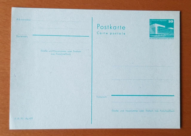 Postkarte DDR Post  Postfrisch 10 Pf. Grün Berlin Palast der Republik