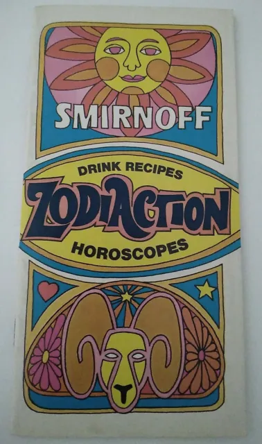 Vtg 1960's-70's Bar Happy Hour Night Life Barguides Parties Smirnoff Zodiaction